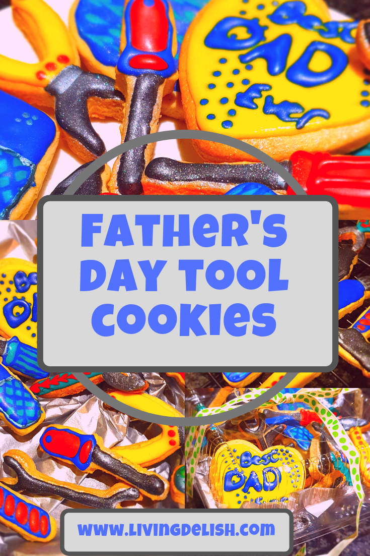 Almond cookies decorated for father's day