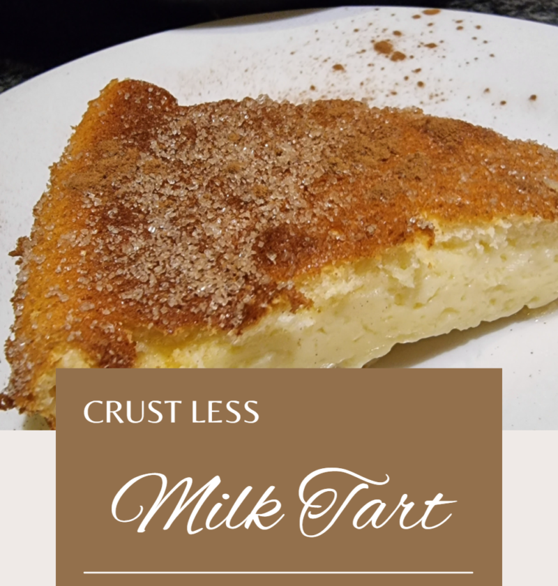 Crustless Milk tart