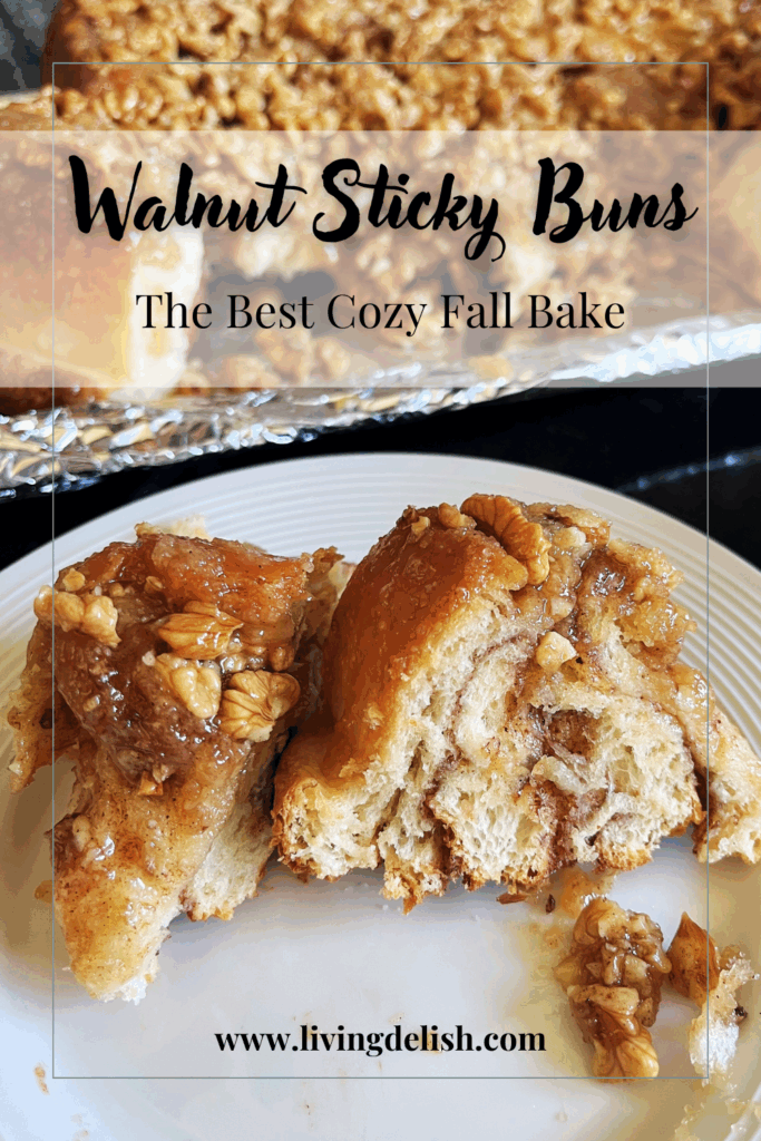 Warm and gooey walnut sticky buns with a rich caramel walnut topping – the perfect cozy fall bake for rainy days, family brunches, and holiday mornings.