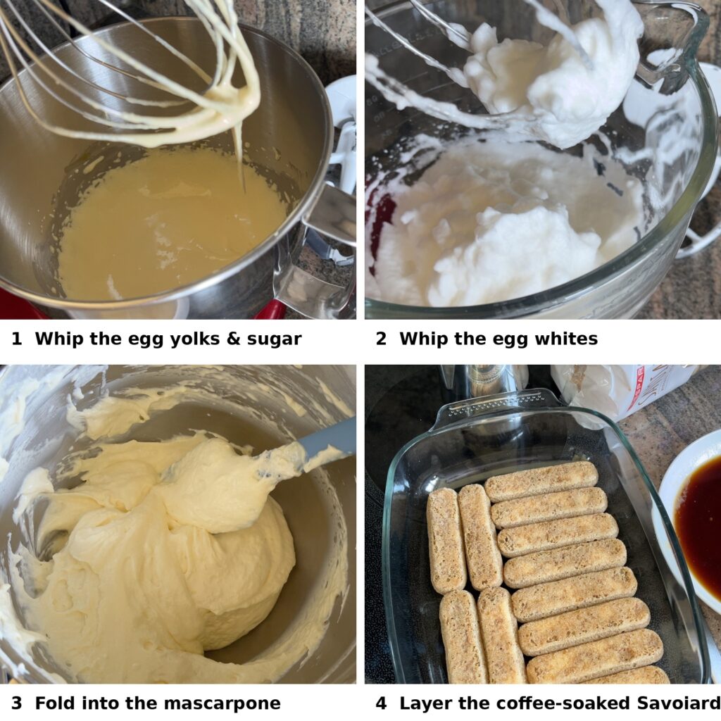 Easy steps to follow in making this easy Tiramisu.